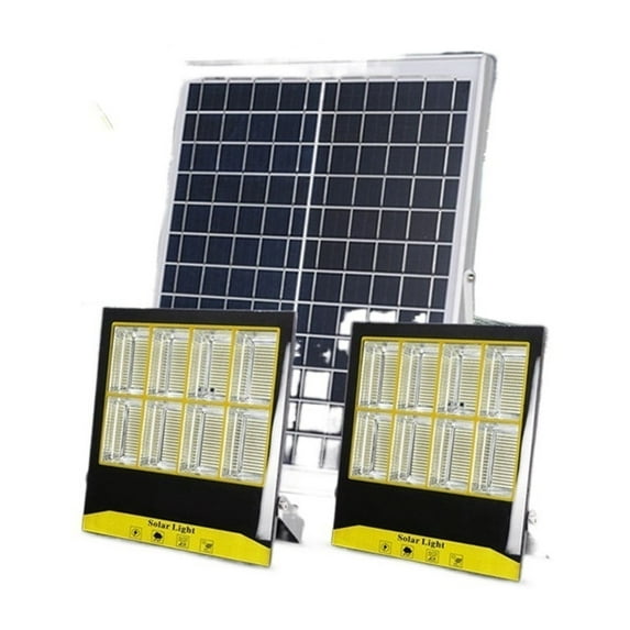 LED Super Bright Outdoor Solar Courtyard Lamp Aluminum Waterproof Belt Remote Control Illumination One Drag Two Spotlight ,Power Saving