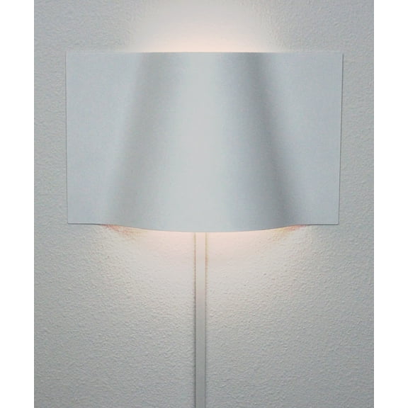 LED "Surface Wave" Alluring Curved Metal Wall Light 10"h x 16"w