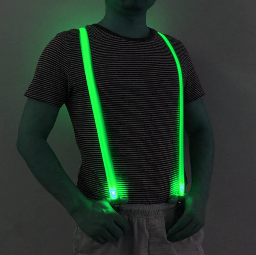 LED Suspenders, Back Suspenders LED Light Suspenders Neon Stripe Light ...