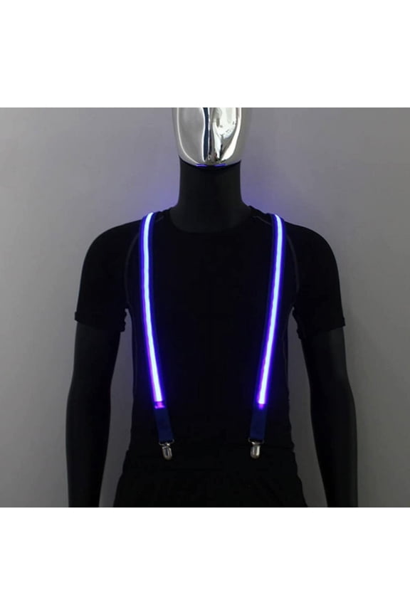 LED Suspenders, Back Suspenders LED Light Suspenders Neon Stripe Light Up LED Suspenders Y Shape Suspenders USB