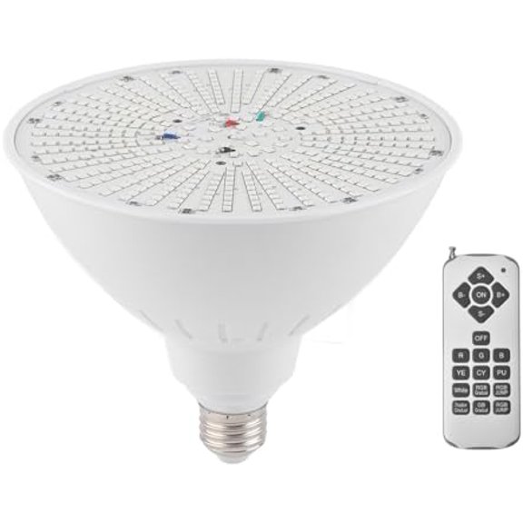 LED Swimming Pool Light Bulb 12V 40W IP68 E26 RGB Color Changing with Remote Control 7 Static 5 Dynamic Modes Memory Function$$Garden & Patio