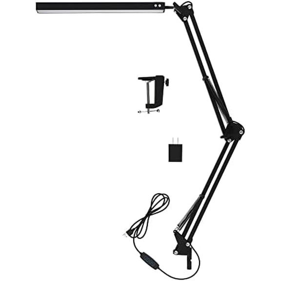 LED Swing Arm Desk Lamp - Flexible Durable Desk Lamp for Offices, Desks, Workspace, Artists, Vloggers, & More!$$Tools & Hardware Other