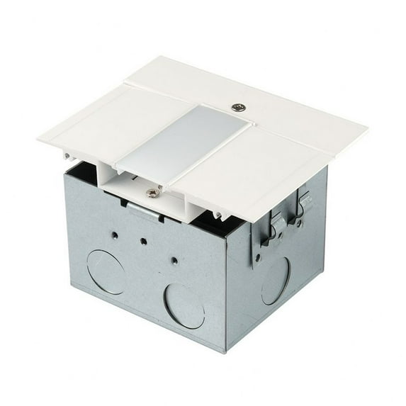 LED-T-RBOX1-WT-WAC Lighting-InvisiLED-Power Feed for Symmetrical Recessed Channel-5 Inches Wide by 3 Inches High