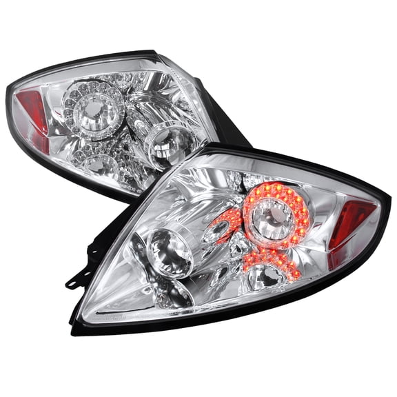 LED TAIL LIGHTS CHROME Made for and Compatible with 06-08 MITSUBISHI ECLIPSE