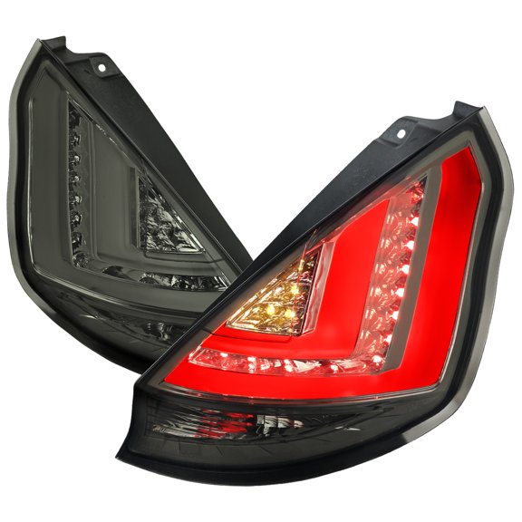 LED TAIL LIGHTS SMOKED Made for and Compatible with 11-12 FORD FIESTA