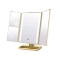 thumbnail image 1 of ONYX Professional Anniversary Edition Trifold LED Vanity Mirror, Gold, 1 of 5