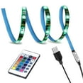 thumbnail image 1 of LED TV Backlight,SMY USB LED Strip Light,RGB Multi-Colour LED Light Strip Kit Waterproof IP65, 30LED with Wireless Remote Controller for TV/PC/Laptop Bias Lighting (3.28Ft), 1 of 5