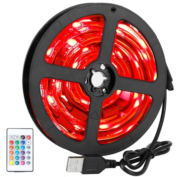 LED TV Backlight Strip Lights TeqHome 6.56ft Ambient Home Theater Light IP65 Waterproof RGB Strip Light with Remote Controller for 40-60 in TV