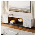 LED TV Stand for 50/55/60/65 inch TV, Modern Marble Wood Television