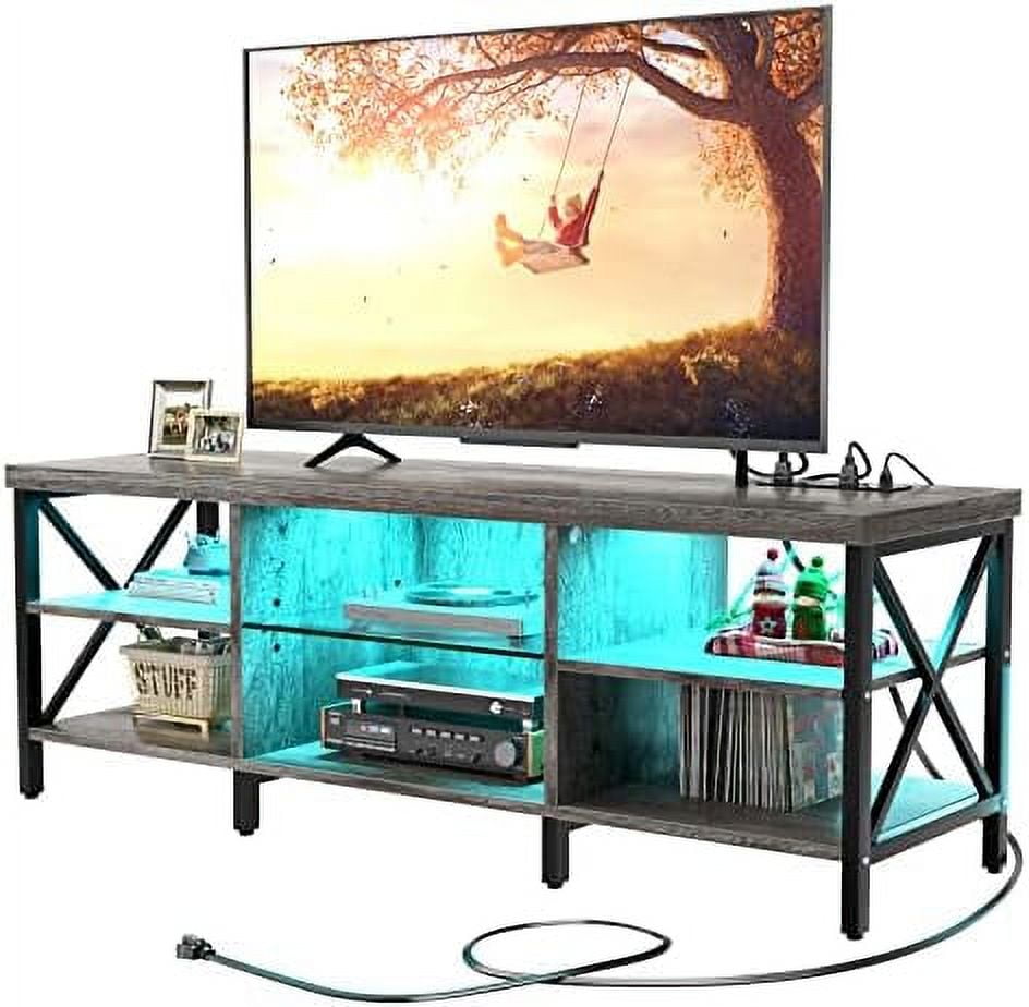 LED TV Stand for TV up to 75 inches 63 Inch Gaming Entertainment Center