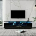 LED TV Stand with and Drawer High Gloss Entertainment Center