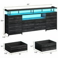 thumbnail image 1 of LED TV Stand Dresser with Power Outlets for 65 TV, 63 inch Entertainment Center with 12 Fabric Drawers, Media Console Table with Storage Shelf, Chest of Drawers for Bedroom, 1 of 7