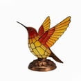 thumbnail image 1 of LED Table Lamp, Stained Glass Hummingbird Style, 1 Piece Red Accent, Decorative Small Night Light for Bedroom Living Room Home Office Desk Decoration, 1 of 6