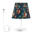 thumbnail image 1 of LED Table Lamp with Touch Controls and Dimming Nightstand Lamp with USB Charging Port Night Light Flowers and Palm Trees Pattern Medium, 1 of 7