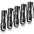 thumbnail image 1 of LED Tactical Flashlight,Super Bright High Lumen XML T6 LED Flashlights Portable Outdoor Water Resistant Torch Light Zoomable Flashlight with 5 Light Modes, 5 Pack, 1 of 7