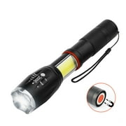 LED Tactical Flashlight Zoomable COB Work Light Lantern Combo with 6 Light Modes for Camping Hiking Emergency