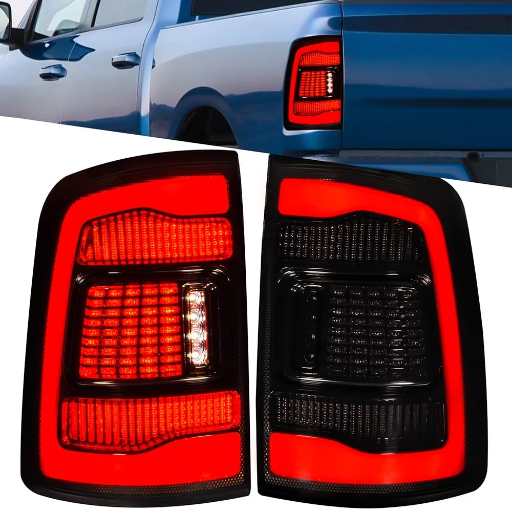 CNNELL 1 Pair Red Lens Rear Tail Light Brake Lamp W/o