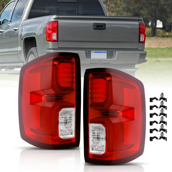 LED Tail Light Assembly Fit for Chevy Silverado 1500 High Country/LTZ 2016 2017 2018 Rear Lamp Right Passenger Side and Left Driver Side