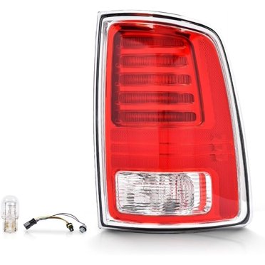 Pair Black Tail Lights For Dodge Ram 1500 2500 3500 2002-2006 – DOT-Certified, Red Lens, Screw Mount