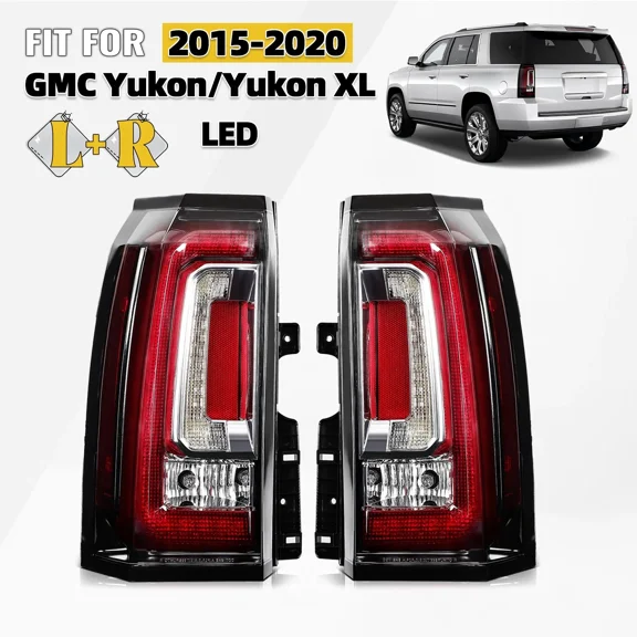 LED Tail Light For 2015-2020 GMC Yukon/Yukon XL Assembly W/Bulb Pair Left+Right 23380460,GM2801268,84536242,GM2800268, 84536242, 84536243