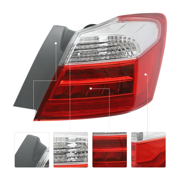 LED Tail Light, Passenger Side Tail Light for 13-15 Honda Accord Sedan EX-L Touring Models