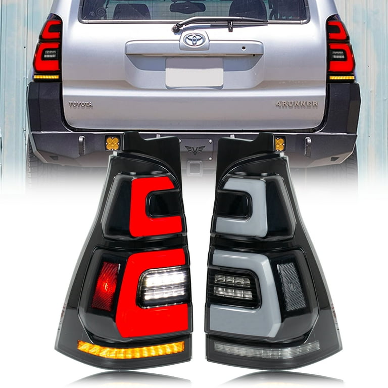 LED Tail Light compatible with 2003 2004 2005 2006 2007 2008 2009 Toyota  4Runner 4th GEN Sequential Animation Rear Lamp (White)