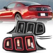 LED Tail Lights Assembly Compatible with 2010-2014 Ford Mustang,Rear Brake Lamp Taillights Replacement Super Brightness 1 PairSmoke Lens