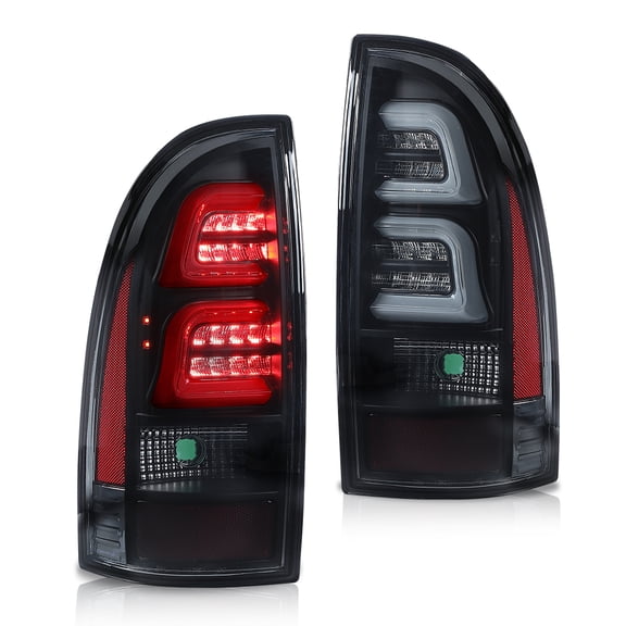 LED Tail Lights Assembly Fit for Toyota Tacoma 2005-2015 Rear Brake Lamps,Left & Right 8155004150, 8156004150,Smoky Lens Black Housing Luces Traseras