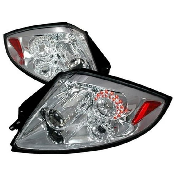 LED Tail Lights for 06 to 08 Mitsubishi Eclipse, Chrome - 10 x 25 x 25 in.