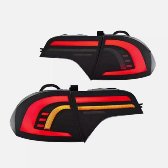 LED Tail Lights for Honda Civic Sedan 4-Door 2006-2011 Taillights with Sequential Turn Signal DRL Reverse Brake Light Rear Lamps Replacement(1 Pair)