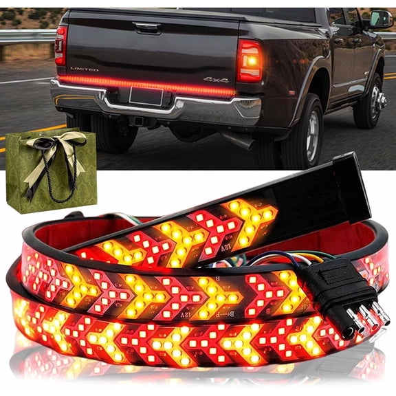 LED Tailgate Light Bar Strip for Trucks SUVs Vans - Multi-Function Brake & Turn Signal Light - 5 Modes Plug & Play - 47.5"