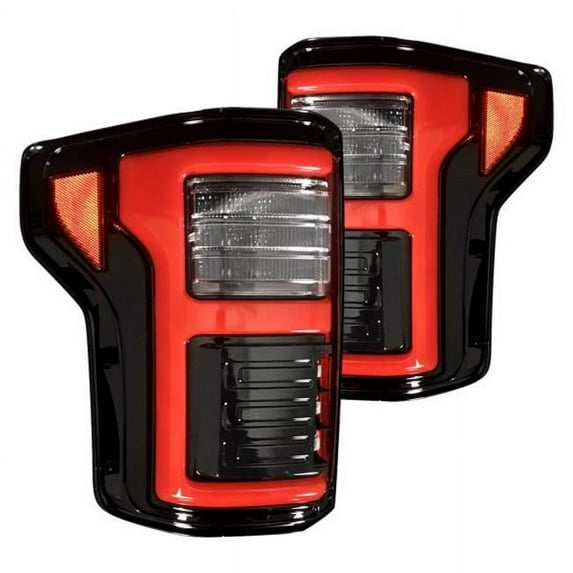 LED Taillights with Smoked Lens Driver & Passenger for 2015-2017 Ford F150 & 2017-2019 Raptor