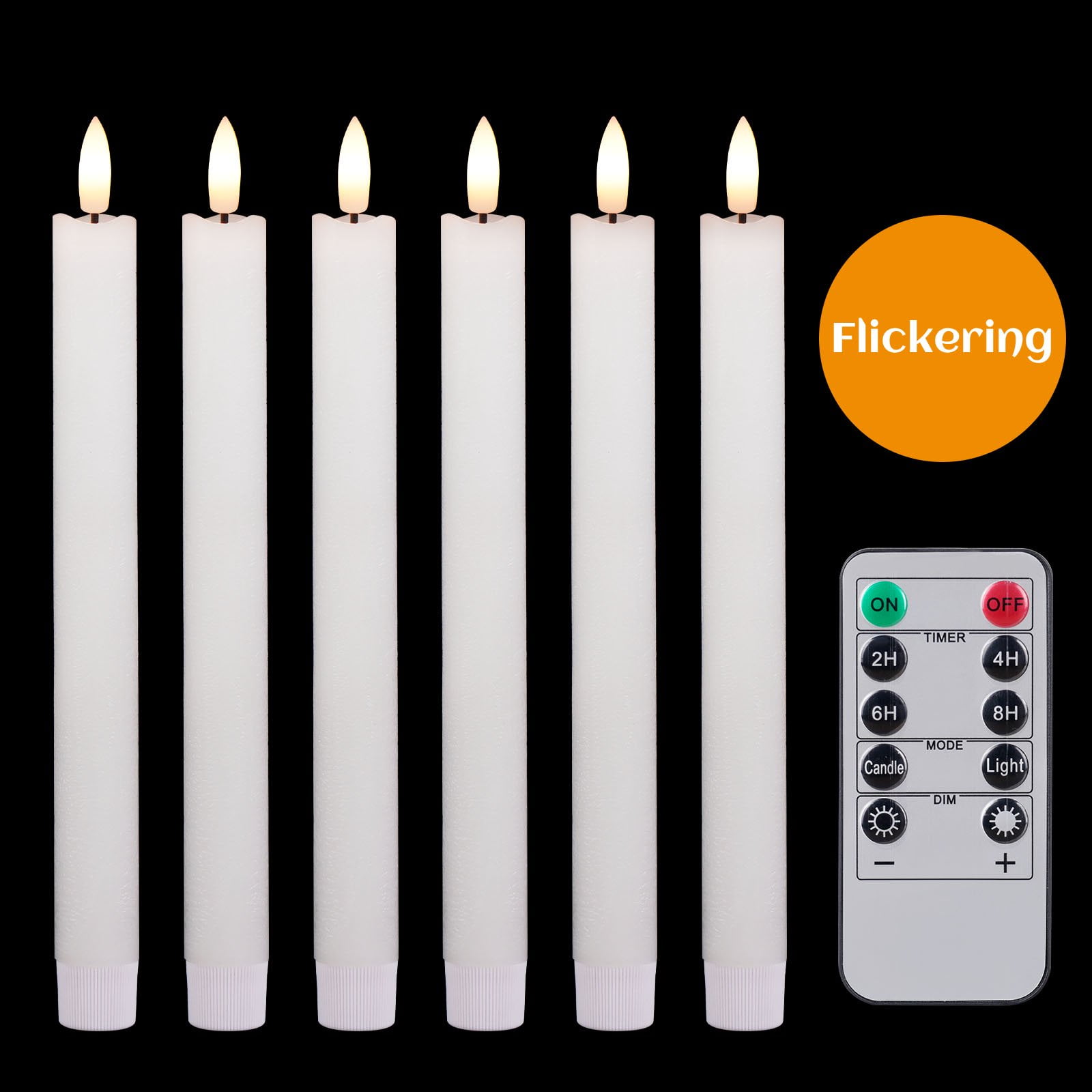 LED Taper Flameless Candles with Timer and Remote Control, Lasumora
