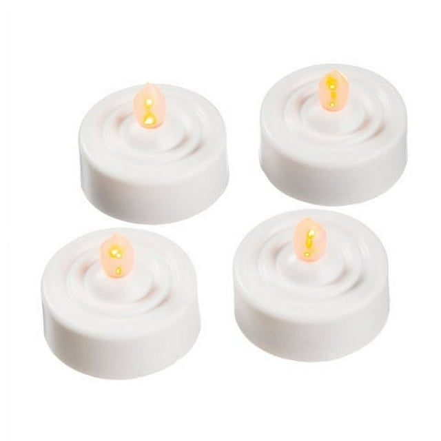 LED Tea Lights with Timer 100 Hours 4 pieces