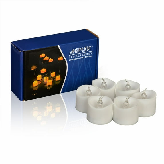 LED Tealight Candles Battery Operated Flameless smokeless Flickering Flashing Lot 6 PCS for Wedding/Party Decorations cool white