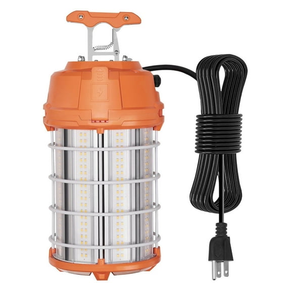 LED Temporary Work Light, 150W, 20000lm Construction Lights, 5000K Portable Super Bright & Waterproof & Up to 6 lights, Hanging Job Site Lighting for Indoor and Outdoor Lighting Default