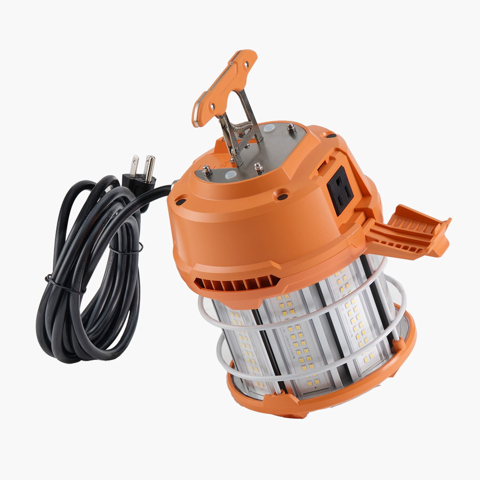 LED Temporary Work Light 60W 8200lm 360° Illumination Linkable with Metal Guard for Construction Site