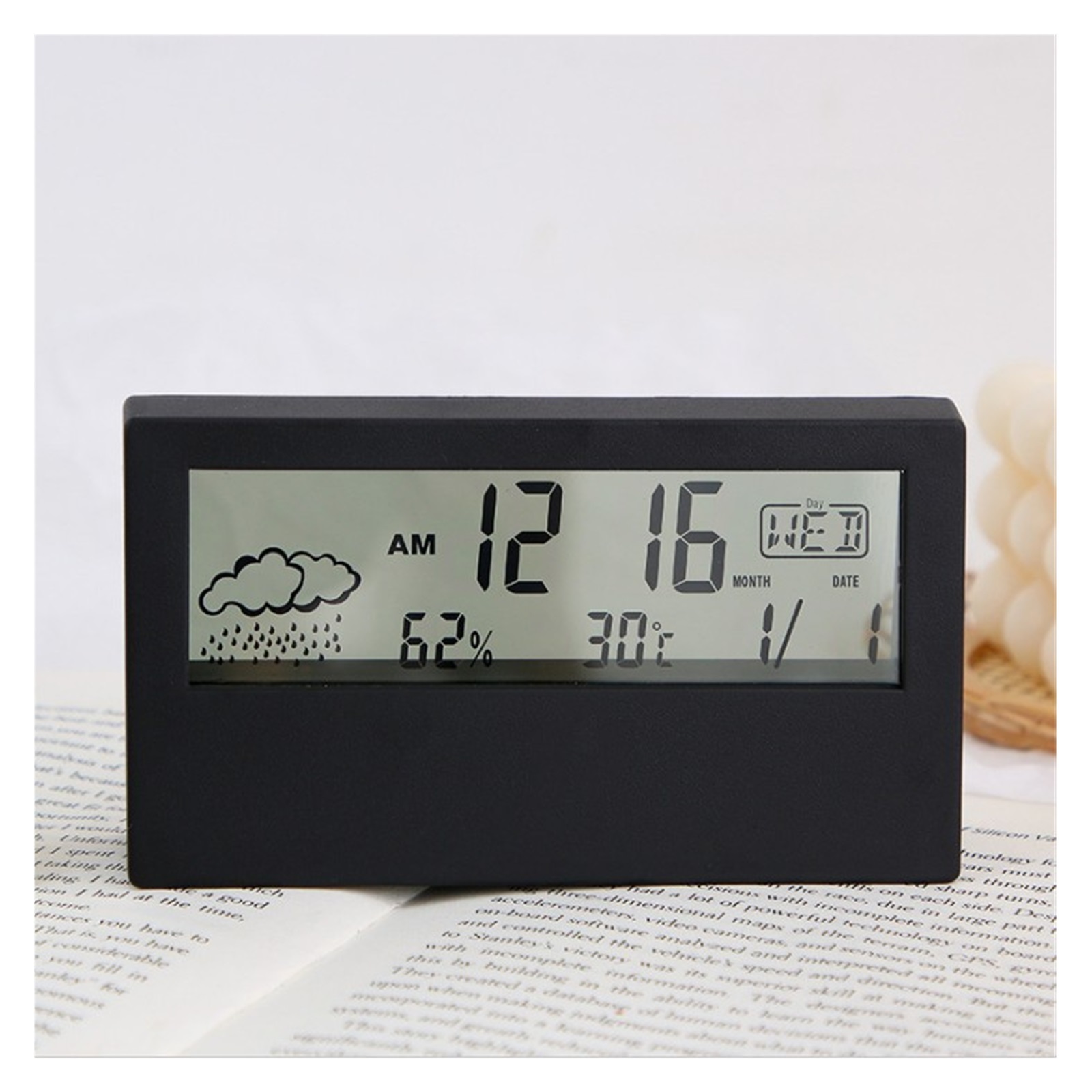 LED Thermometer Electronic Temperature Humidity Meter Weather Station for Home ,Simple Operation
