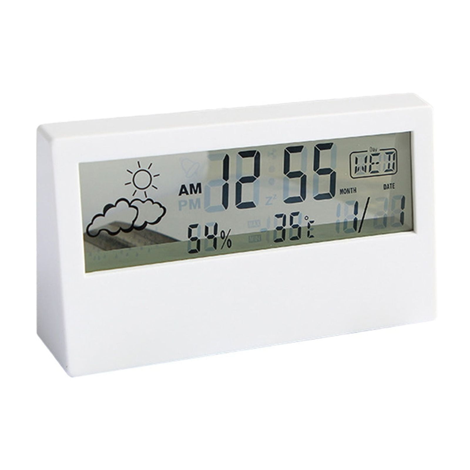 LED Thermometer Electronic Temperature Humidity Meter Weather Station for Home with Alarm Clock ,Simple Operation