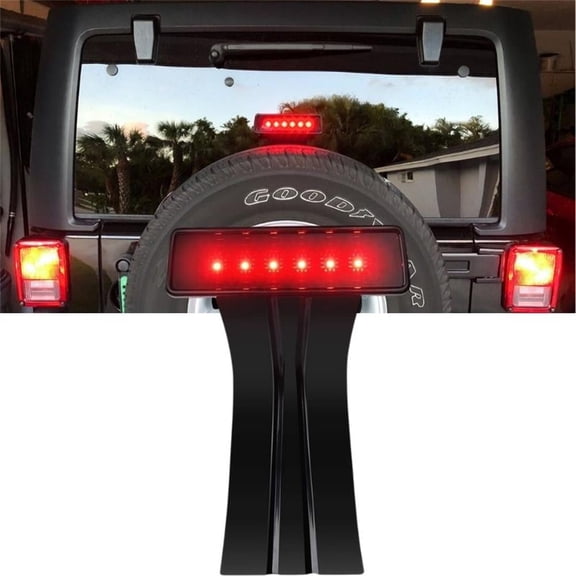 Nilight LED Third Brake Lights with Smoke Lens High Mount Stop 3RD Tail Light Compatible with 2007-2018 Jeep Wrangler JK