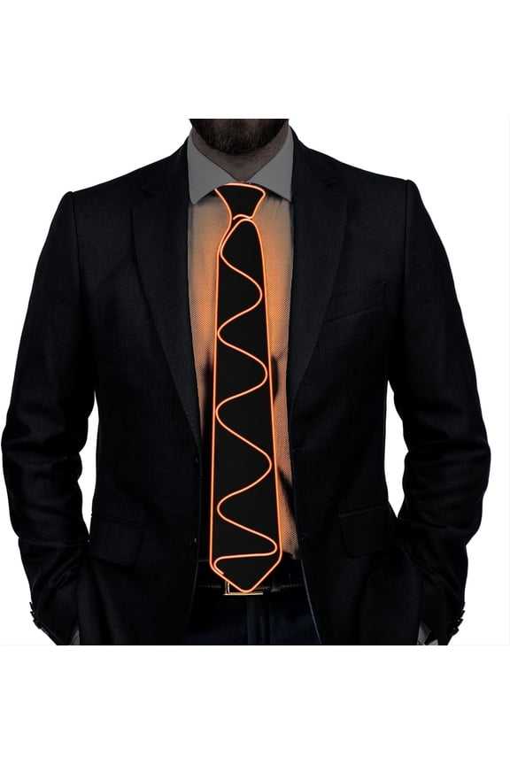 LED Tie Light Tie Glow Light Tie Neon LED Ties LED Light Tie Cool Novelty Tie for Party