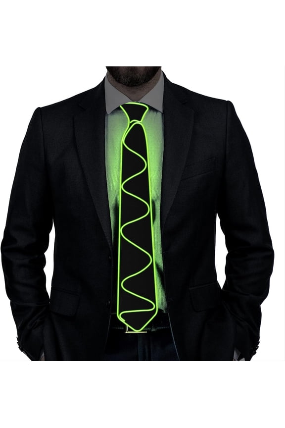 LED Tie Light Tie Glow Light Tie Neon LED Ties LED Light Tie Cool Novelty Tie for Party