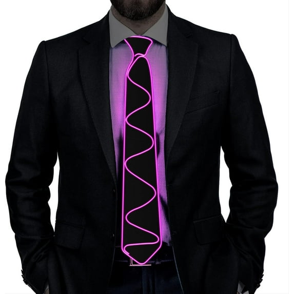 LED Tie Light Tie Glow Light Tie Neon LED Ties LED Light Tie Cool Novelty Tie for Party