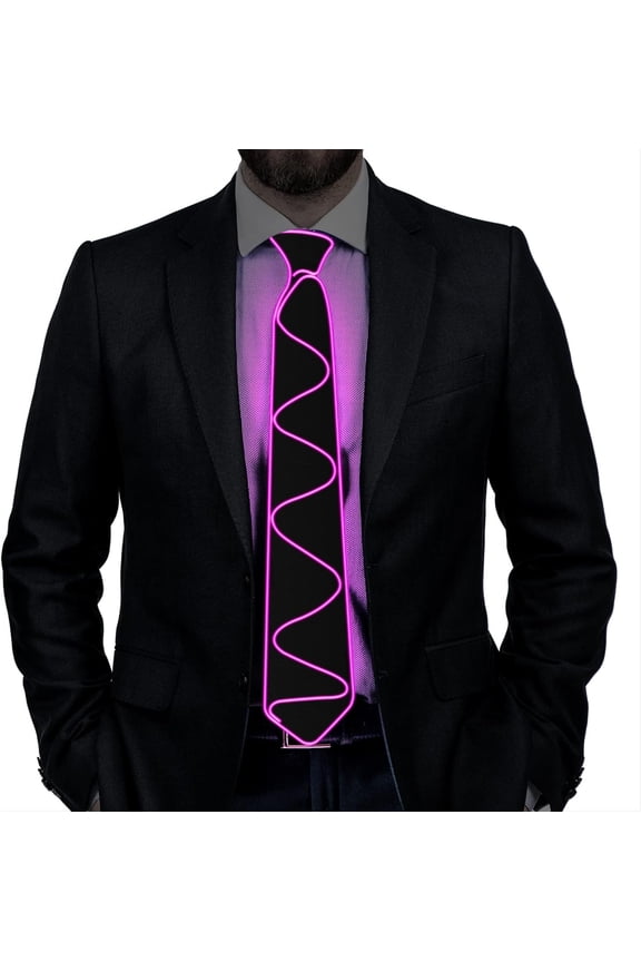 LED Tie Light Tie Glow Light Tie Neon LED Ties LED Light Tie Cool Novelty Tie for Party