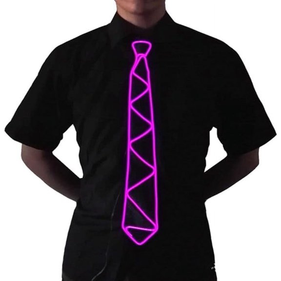 LED Tie, Light Up Tie,Neon LED Tie Adjustable Flashing LED Light Up Tie Cool Novelty Tie for Party