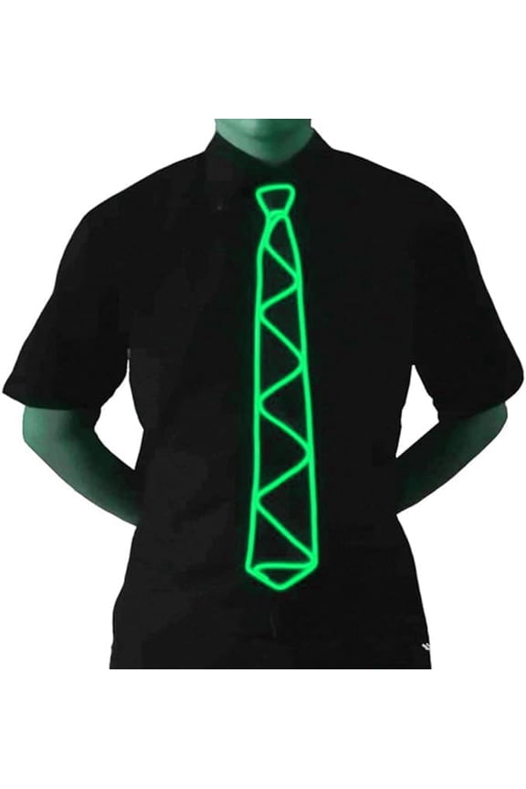 LED Tie, Light Up Tie,Neon LED Tie Adjustable Flashing LED Light Up Tie Cool Novelty Tie for Party