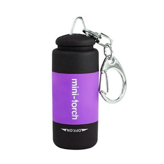 LED Torch Lamp Pocket USB-Rechargeable Keychain Keyring Flashlight Camping