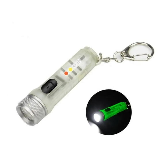 LED Torch Lamp Pocket USB Rechargeable Mini Keychain Keyring Camping Flashlight❁ H3R1
