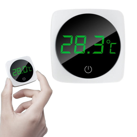 LED Touch Screen Aquarium Thermometer, High Accuracy Stick-On Fish Tank Temperature Monitor, 0-60℃ Range, for Aquariums, Reptile Tanks,1.7 x 0.5 in