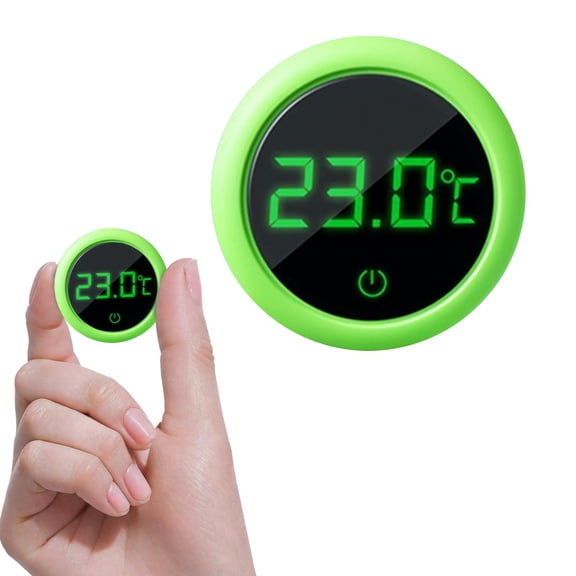 LED Touch Screen Aquarium Thermometer, High Accuracy Stick-On Fish Tank Temperature Monitor, 0-60℃ Range, for Aquariums, Reptile Tanks,1.9 x 0.5 in